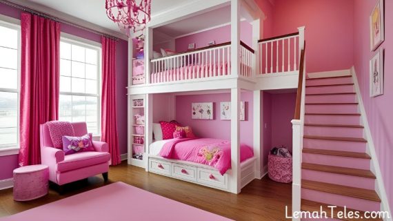Kamar Tingkat Anak Perempuan: Solusi Fungsional dengan Sentuhan Estetika Feminin